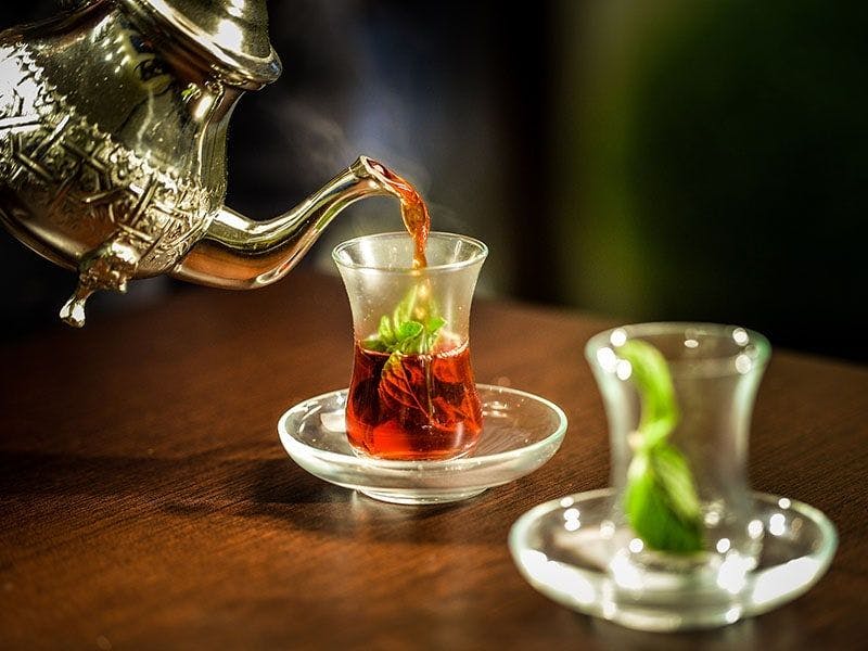 Arab mint tea